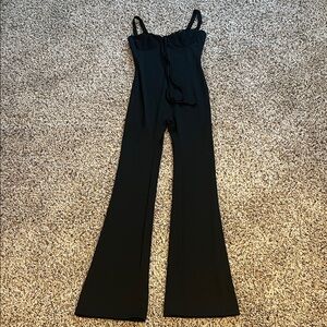 SHEIN Chic Black Wide-Leg Jumpsuit